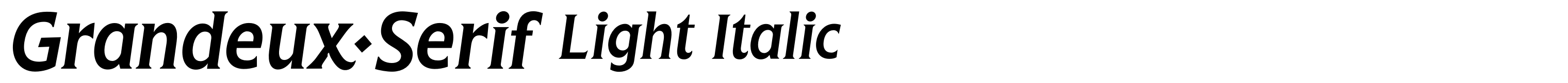 Grandeux Serif Light Italic